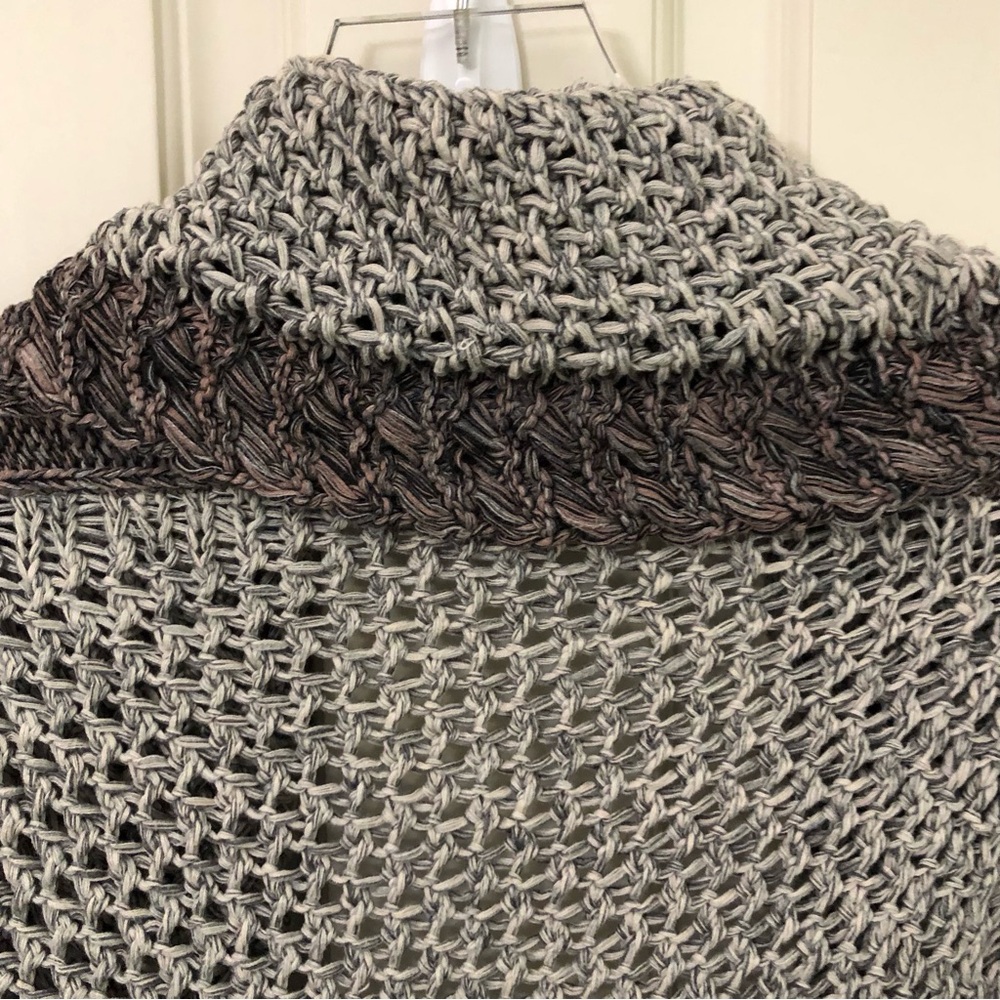 CAbi | Chunky Knit Open Front Shawl Collar Cardigan Sweater - Picture 9 of 15